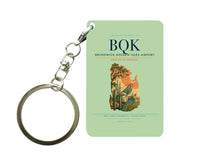 Thumbnail for Brunswick Golden Isles Airport (BQK) design on light green key chain