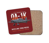 Thumbnail for OA-1K Skyraider II Armed Overwatch design on dark red 1 piece coaster