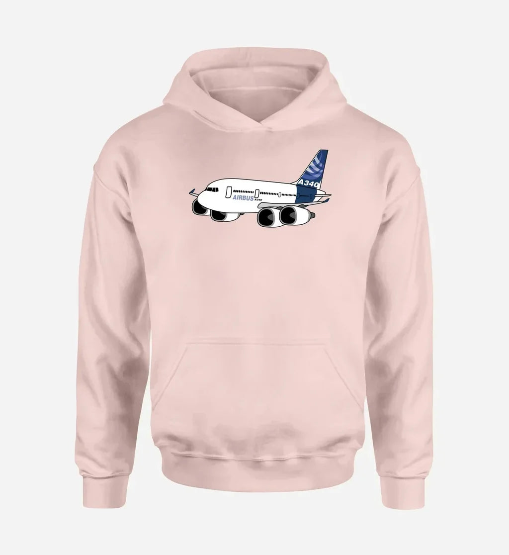 Cartoon Airbus A340 - Pink