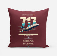 Thumbnail for Boeing 717-200 design on dark red pillow