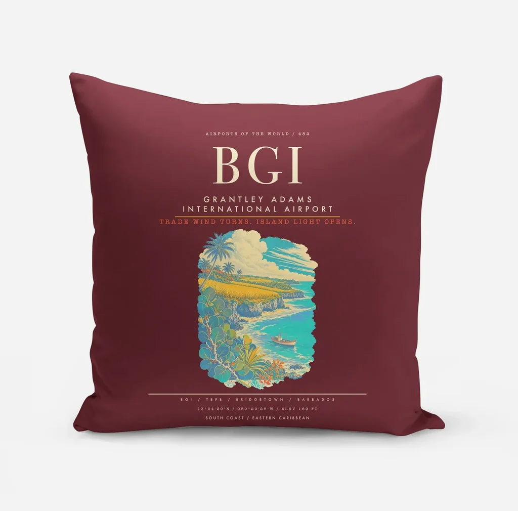 Grantley Adams International Airport BGI - Dark Red