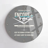 Thumbnail for Cessna Citation Encore+ design on gray no frame wall clock