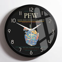 Thumbnail for Bacha Khan International Airport PEW Wall-Clock Framed - Black