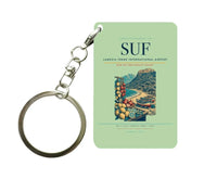 Thumbnail for Lamezia Terme International Airport (SUF) design on light green key chain