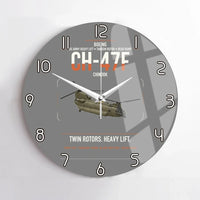 Thumbnail for Boeing CH-47F Chinook design on gray no frame wall clock