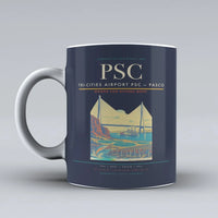 Thumbnail for Tri-Cities Airport (PSC) airport code design on dark blue ceramic mug