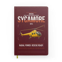 Thumbnail for Bristol Sycamore HR14 design on dark red notebook