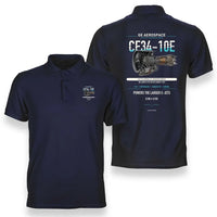 Thumbnail for CF34-10E design on navy blue polo