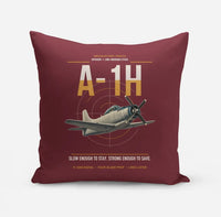 Thumbnail for A-1H Skyraider design on dark red pillow
