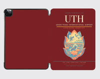 Thumbnail for Udon Thani International Airport (UTH) design on dark red ipad tablet case