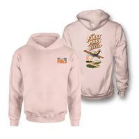 Thumbnail for SIGNAL 651 - The First Pass Wakes The Field - Double-Side Hoodie design on pink double side hoodie