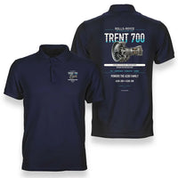 Thumbnail for TRENT 700 design on navy blue polo