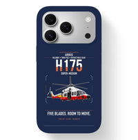 Thumbnail for Airbus H175 design on navy blue magsafe iphone case, for iPhone 17 Pro