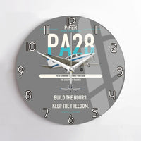 Thumbnail for Piper PA-28 Cherokee design on gray no frame wall clock