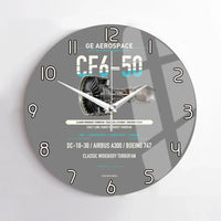 Thumbnail for CF6-50 design on gray no frame wall clock