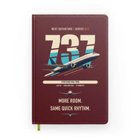 Thumbnail for Boeing 737 MAX 9 design on dark red notebook