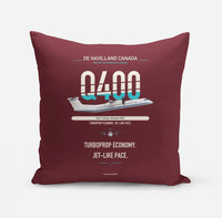 Thumbnail for De Havilland Dash 8-400 design on dark red pillow