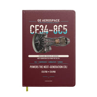 Thumbnail for CF34-8C5 design on dark red notebook