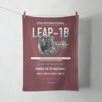 Thumbnail for CFM LEAP-1B design on dark red towel