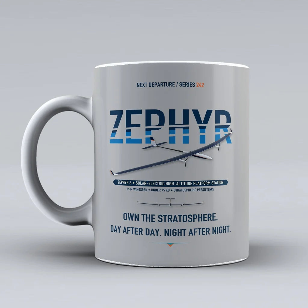 Zephyr S Mug design on light gray airbus