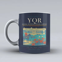 Thumbnail for Regina International Airport (YQR) airport code design on dark blue ceramic mug