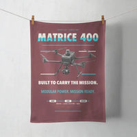 Thumbnail for DJI Matrice 400 design on dark red towel