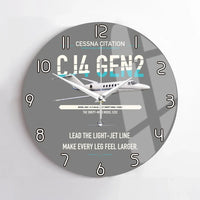 Thumbnail for Cessna Citation CJ4 Gen2 design on gray no frame wall clock