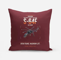 Thumbnail for Erickson S-64F Air Crane design on dark red pillow