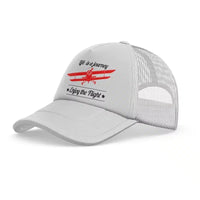 Thumbnail for Life is a journey Enjoy the Flight trucker cap - white