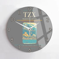 Thumbnail for Trabzon Airport (TZX) design on gray no frame wall clock
