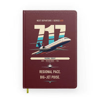 Thumbnail for Boeing 717-200 design on dark red notebook