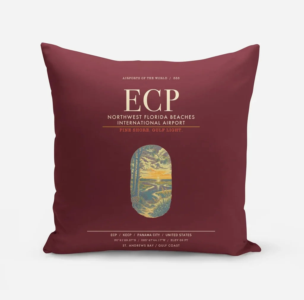 Northwest Florida Beaches International Airport ECP - Dark Red
