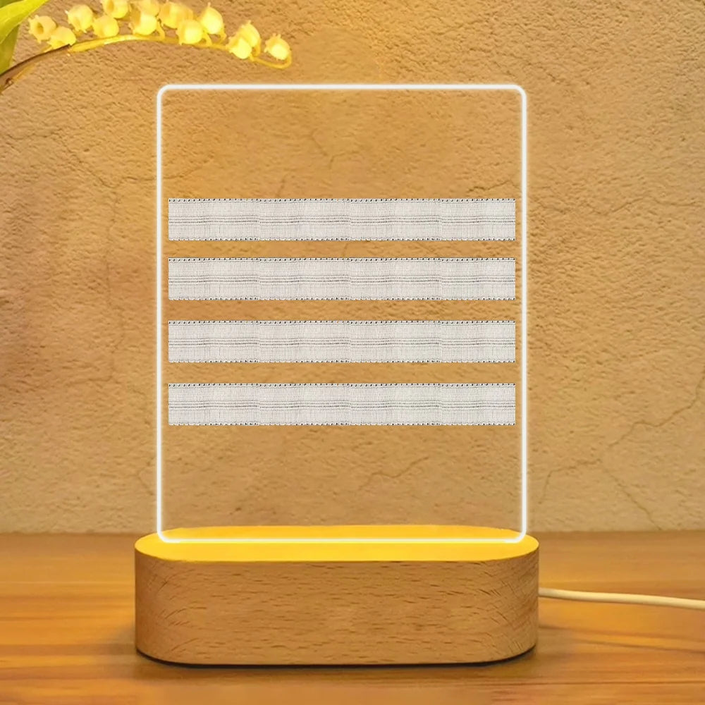 Pilot Epaulettes (Silver) 4 Lines Designed Night Lamp - view 12