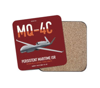 Thumbnail for MQ-4C Triton IFC-4 design on dark red 1 piece coaster