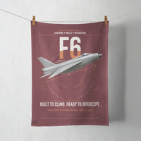 Thumbnail for English Electric Lightning F6 design on dark red towel