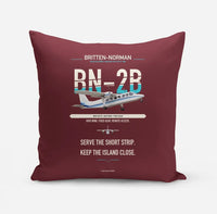 Thumbnail for Britten-Norman BN-2B-26 Islander design on dark red pillow