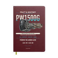 Thumbnail for PW1500G design on dark red notebook