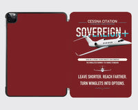 Thumbnail for Cessna Citation Sovereign+ design on dark red ipad tablet case