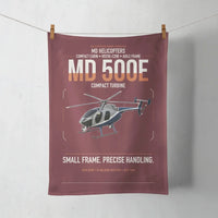 Thumbnail for MD Helicopters MD 500E design on dark red towel