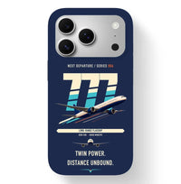 Thumbnail for Boeing 777-300ER design on navy blue magsafe iphone case