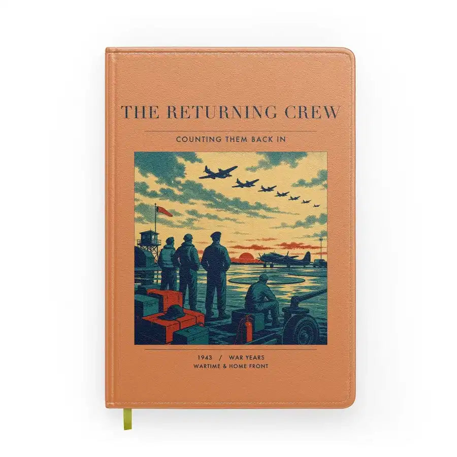 VINTAGE G4519 - The Returning Crew - Designed Notebooks design on orange