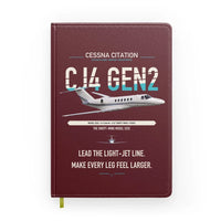 Thumbnail for Cessna Citation CJ4 Gen2 design on dark red notebook