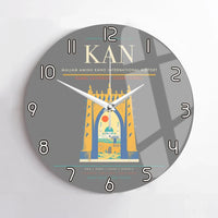 Thumbnail for Mallam Aminu Kano International Airport (KAN) design on gray no frame wall clock
