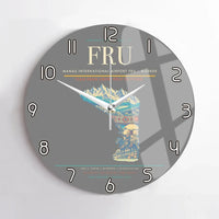 Thumbnail for Manas International Airport (FRU) design on gray no frame wall clock
