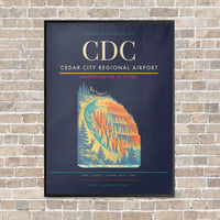 Thumbnail for Cedar City Regional Airport CDC - Canvas Framed - Navy Blue