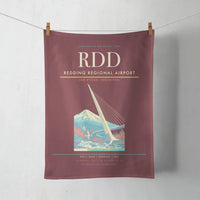 Thumbnail for Redding Regional Airport (RDD) design on dark red towel