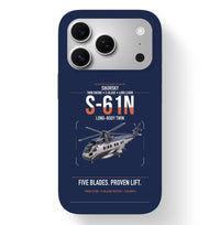 Thumbnail for Sikorsky S-61N design on navy blue magsafe iphone case, for iPhone 17 Pro