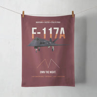 Thumbnail for F-117A Nighthawk Own The Night design on dark red towel