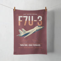 Thumbnail for F7U-3 Cutlass design on dark red towel