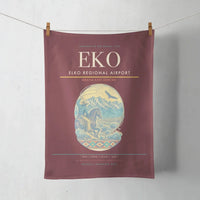Thumbnail for Elko Regional Airport (EKO) design on dark red towel